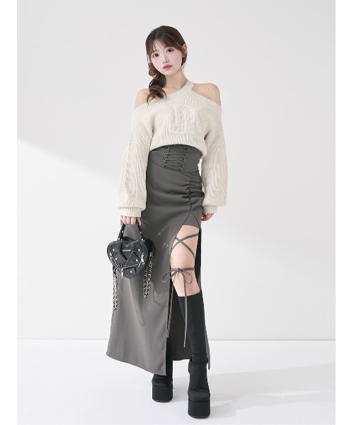 Darich スリットコルセットロングスカート BLK FSサイズ タグ付き