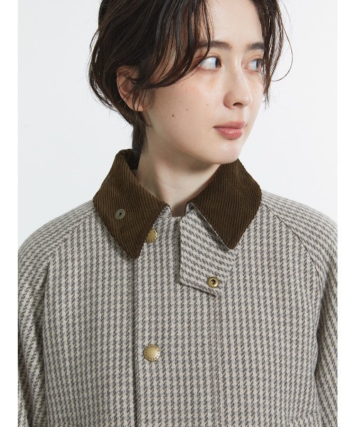 SNOWDON / スノードン】ウール チェック ロング コート'Japan