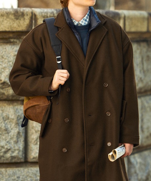 ビーバーメルトン オーバーサイズ ロングダブルチェスターコート (EMMA