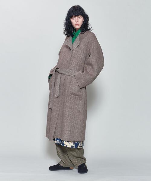 6（ロク）の「＜6(ROKU)＞REVERSIBLE SEWING NO COLLAR COAT/コート