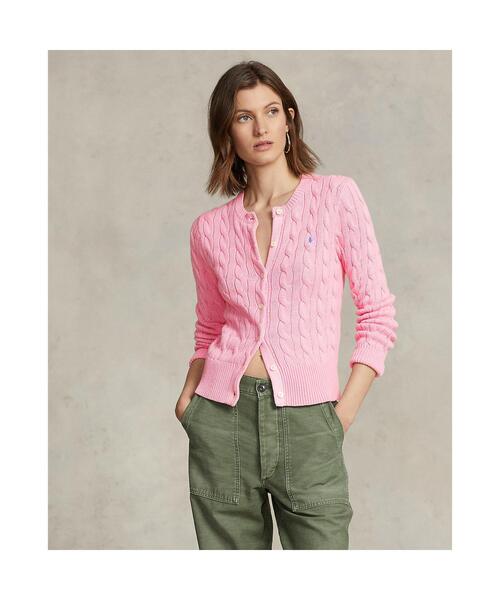 POLO GOLF ラルフローレン ピンク ケーブルニット セーター 【公式通販】