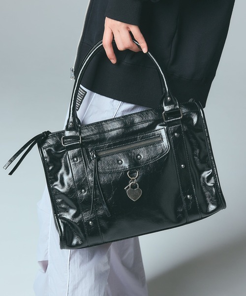 HEART PADLOCK FAUX LEATHER 2WAY BAG（ショルダーバッグ）｜X-girl