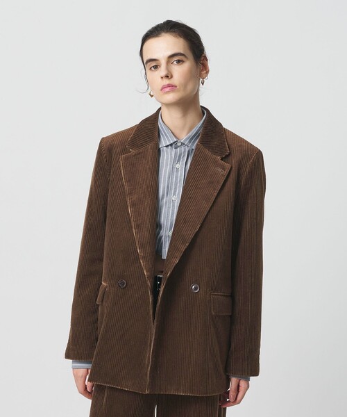セール】＜H＞コーデュロイ ダブルブレストジャケット（テーラード