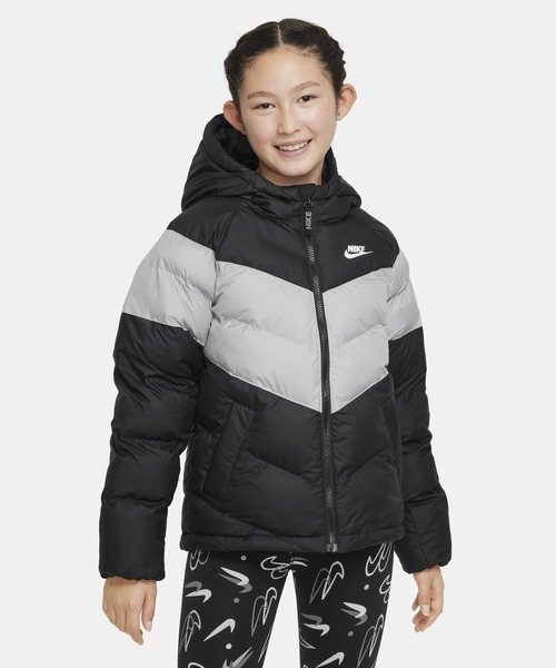 チェルシー フード付きフリースダウンジャケット インポートL NIKE