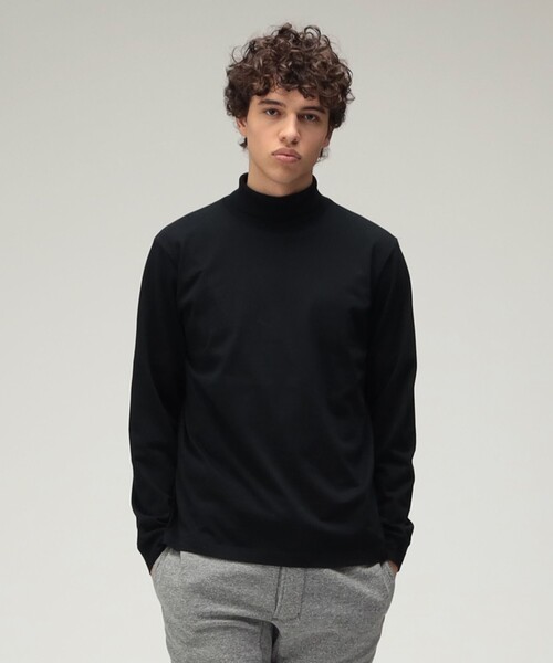 BEAMS GOLF プレミアム ウォーム タートルネック シャツ ブラック L