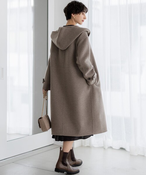 MANTECOPureリバー フード ロングコート（その他アウター）｜23区