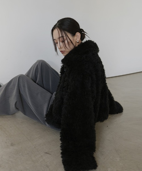 セール】スタンドカラーフェイクファーブルゾン（その他アウター