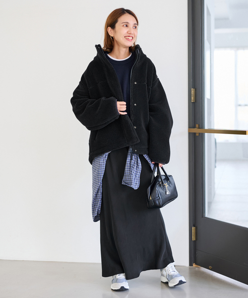 セール】≪一部カラーWEB限定 / 追加≫ウールボアスタンドブルゾン