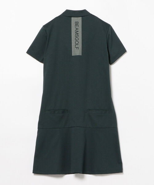 新品 BEAMS GOLF レディース ワンピース M 黒/オリーブ BEAMS GOLF