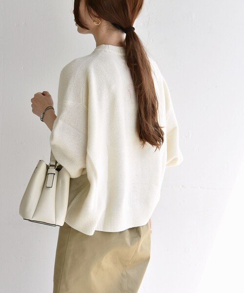 quaranciel:〈手洗い可能〉AQUA カシミヤ ミックス ドルマン ニット