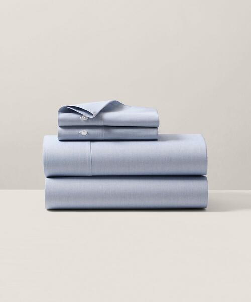 オーガニック コットン オックスフォード ソリッド フラットシーツ