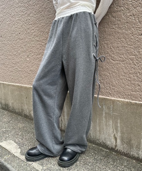 セール】レースアップスウェットパンツ（スウェットパンツ）｜AIC