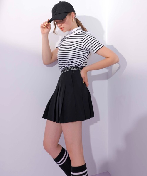 EIMY GOLF（エイミーゴルフ）の「ロゴウエストプリーツスカート