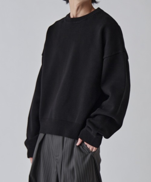 クロップドクルーネックニット（ニット/セーター）｜Lui's（ルイス）の