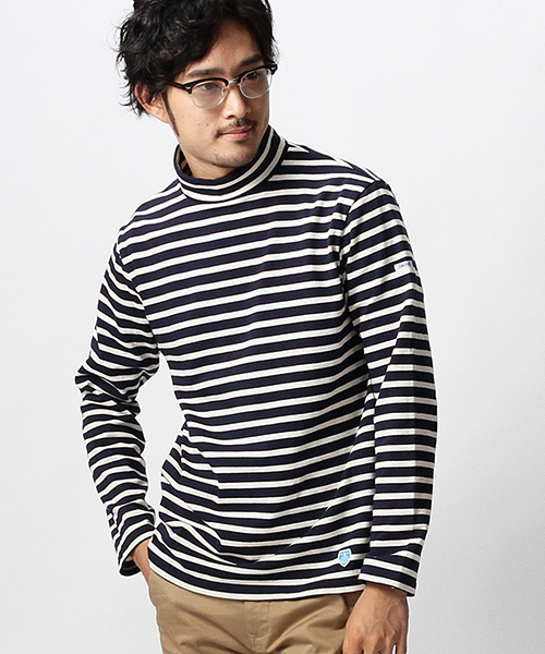 BEAMS（ビームス）の「ORCIVAL / ボーダー ハイネック カットソー（T