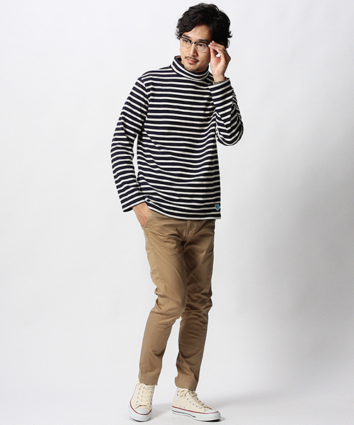 BEAMS（ビームス）の「ORCIVAL / ボーダー ハイネック カットソー（T