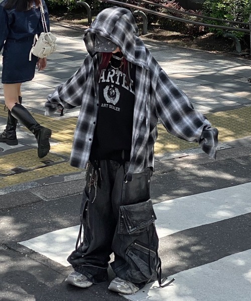 Never mind the XU別注】check hood shirts / 【ネバーマインド ザ