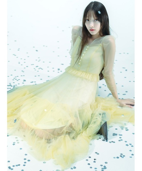 Sustainableティアードチュールドレス（ドレス）｜SNIDEL（スナイデル