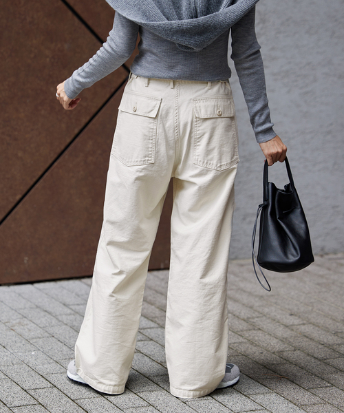 FRAMeWORK（フレームワーク）の「ムラバックサテンベイカーパンツ