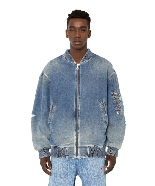 DIESEL（ディーゼル）の「メンズ 22FW デニム ジャケット MA1（デニム