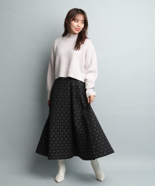 JUSGLITTY（ジャスグリッティー）の「キルティングスカート（スカート