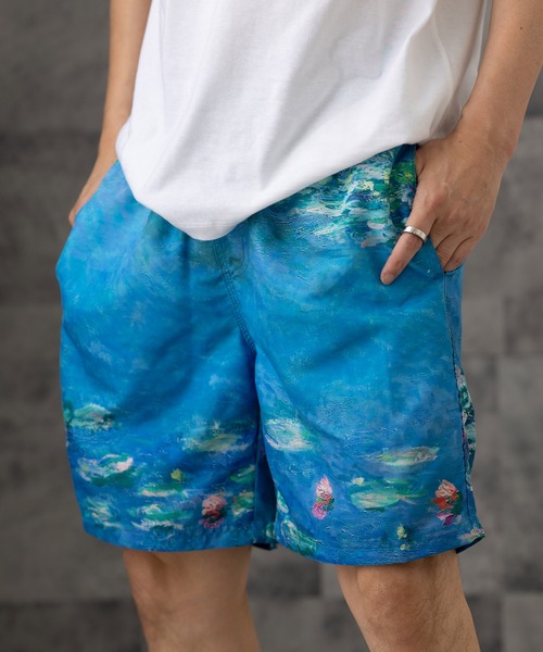 セール】名画デザイン サーフパンツ 海パン 速乾 水着 水陸両用 スイム