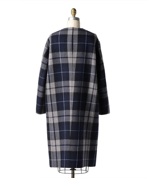 Drawer（ドゥロワー）の「Drawer ダブルフェイスチェックコート