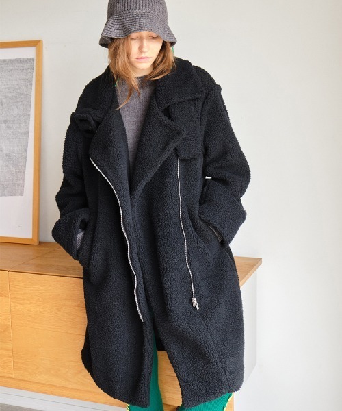 boa riders long coat（ライダースジャケット）｜soduk（スドーク）の