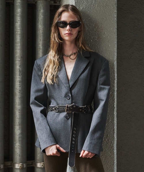 セール】WAIST CONSCIOUS PAT IN JACKET/ウエストコンシャスパットイン