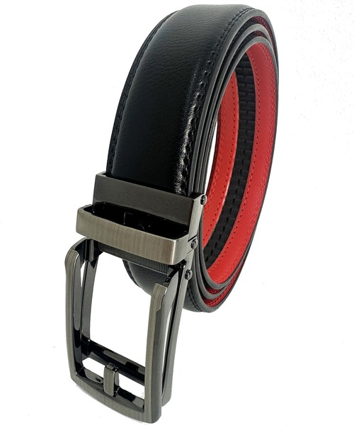 セール】牛革ベルト 穴なし レザーベルト 本革 無段階 フリーサイズ