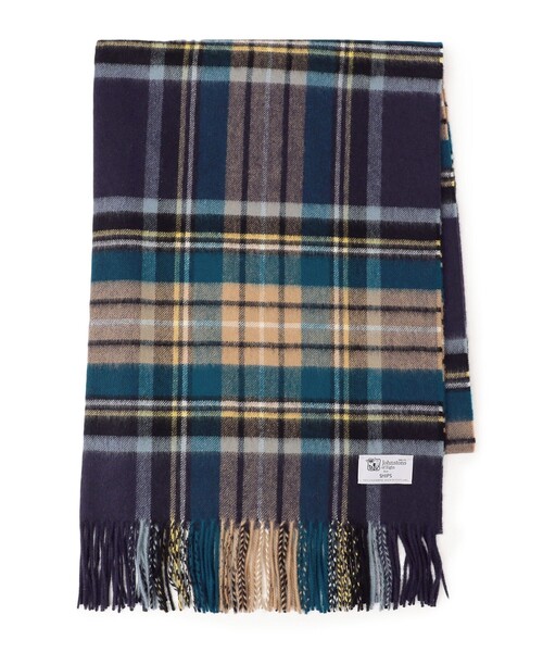 SHIPS別注】JOHNSTONS:カシミヤチェックストール◇（ストール/ショール