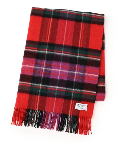 SHIPS別注】JOHNSTONS:カシミヤチェックストール◇（ストール/ショール