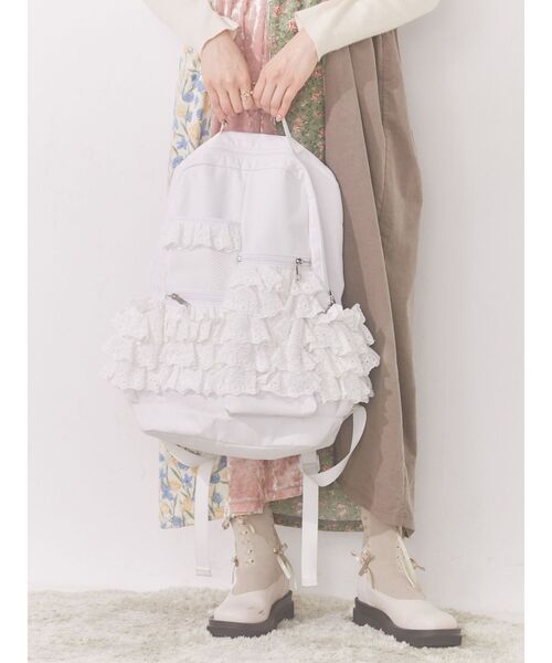 merry jenny（メリージェニー）の「Scallop lace バックパック（バック