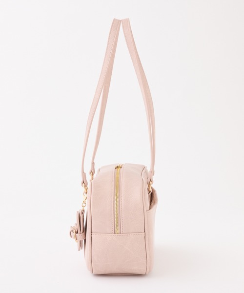 ハートミラー付きスクエアボストンバッグ（ボストンバッグ）｜one