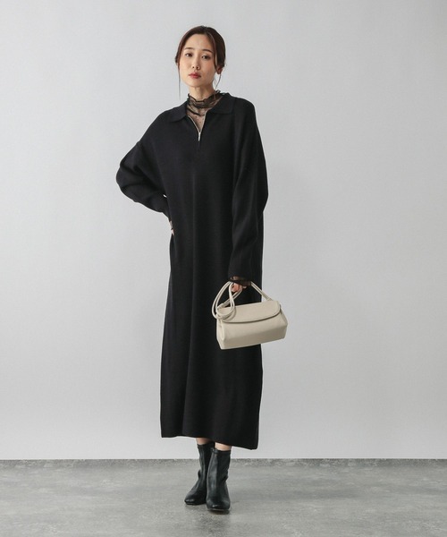 セール】ハーフZIPアゼニットワンピース/579499（ワンピース）｜GLOBAL