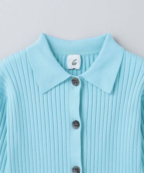 6（ロク）の「＜6(ROKU)＞リブシャツショートスリーブ カーディガン