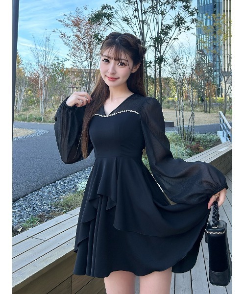 セール】シアードッキングフリルミニワンピース（ワンピース）｜Darich