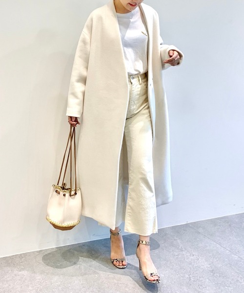 Whim Gazette（ウィムガゼット）の「ダブルフェイスノーカラーコート