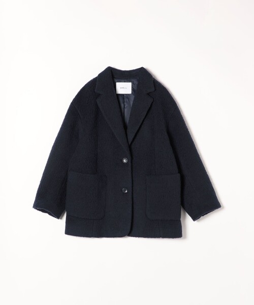 セール】SHIPS any: ウール ミックス シャギー シングル コート