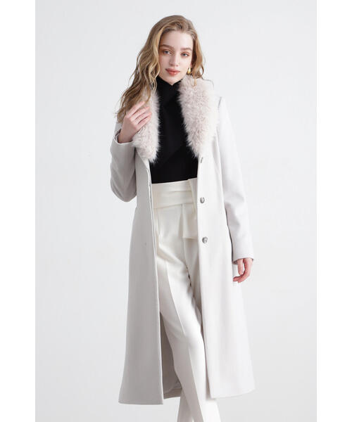 ◇カシミア混ベルテッドコート（ステンカラーコート）｜PINKY&DIANNE