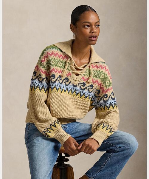 フェア アイル レースアップ セーター（ニット/セーター）｜POLO RALPH