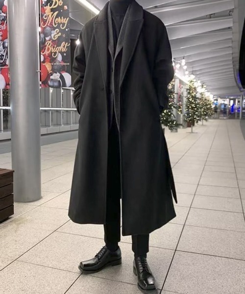 NOWLE】ウエストコード付き ロング丈 チェスターコート（チェスター