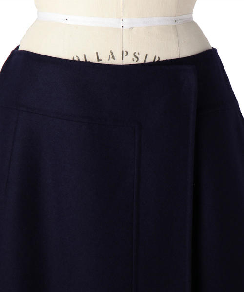 Drawer（ドゥロワー）の「Drawer ウールケヌキラップスカート
