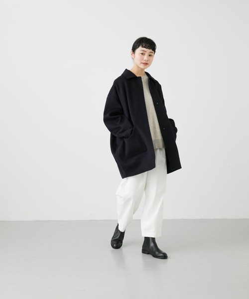 かぐれ（カグレ）の「ウールステンカラーショートコート（ステンカラー