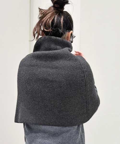 AP STUDIO（エーピーストゥディオ）の「リブニットケープ（マフラー