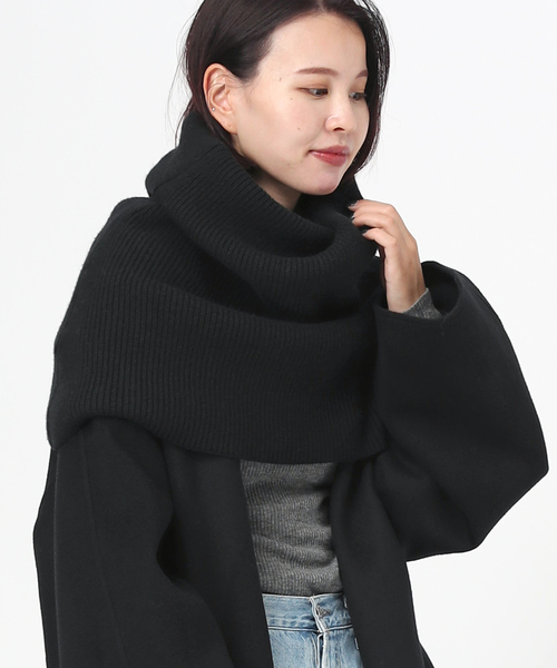 AP STUDIO（エーピーストゥディオ）の「リブニットケープ（マフラー