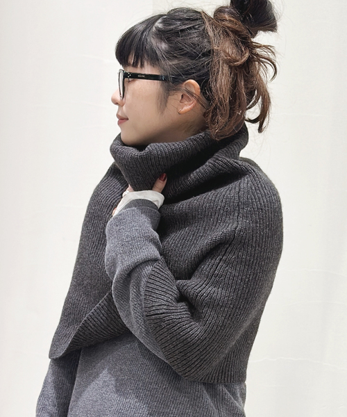 AP STUDIO（エーピーストゥディオ）の「リブニットケープ（マフラー