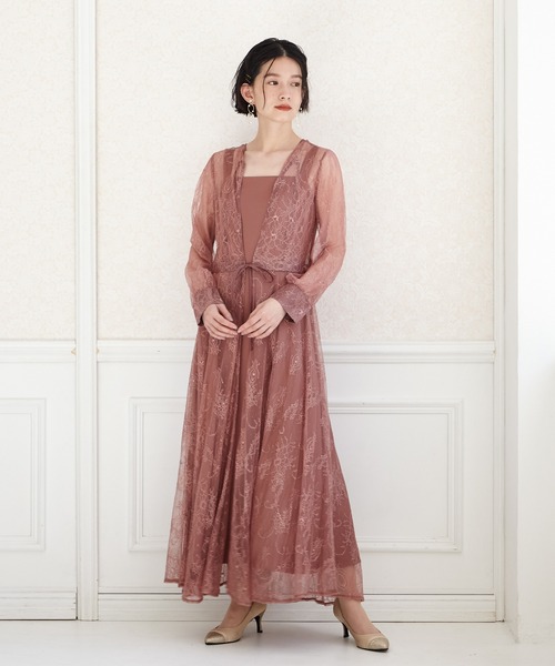 AIMER（エメ）の「【WEB限定】ロングレース2WAYパーティードレス