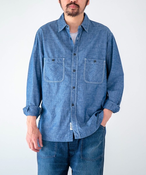 OMNIGOD mens / オムニゴッド] シャンブレー ワークシャツⅢ | Domingo