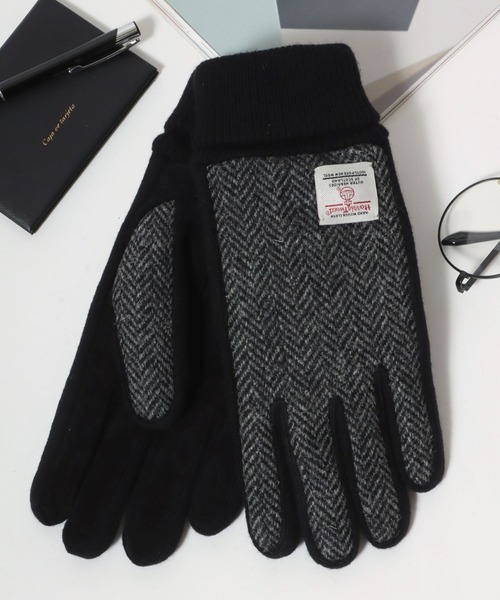 セール】Harris Tweed/ハリスツイード ツイード ウール ピッグレザー
